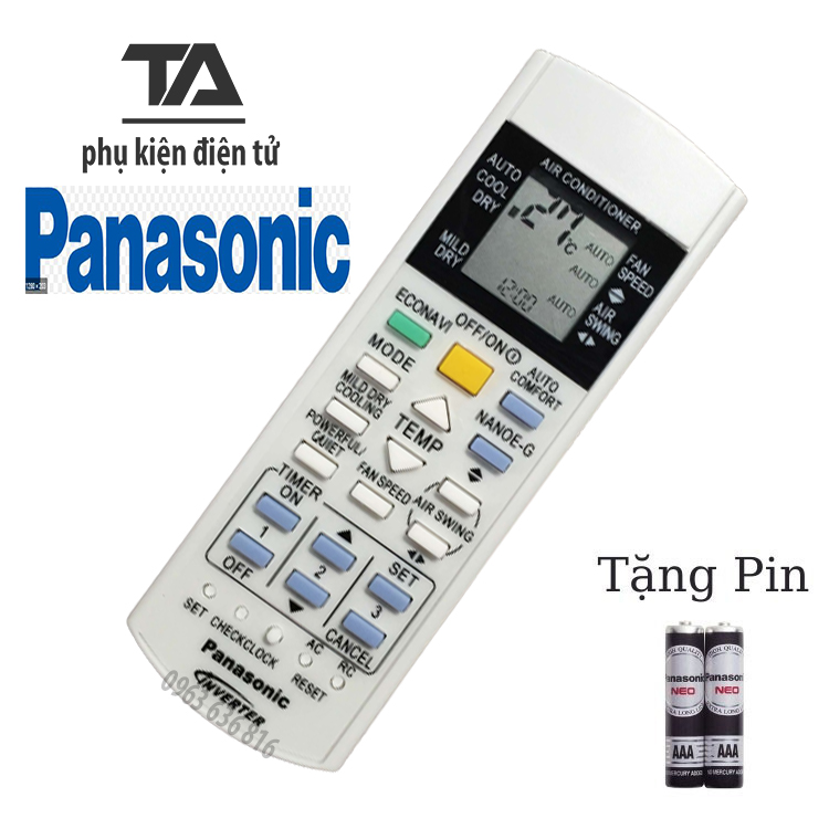 Remote Điều khiển điều hòa Panasonic Inverter - Hàng Chính Hãng