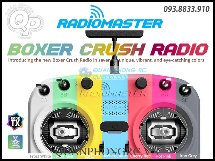 Tay Điều Khiển Radiomaster BOXER Crush Radio AG01 CNC Hall Gimbals Transmitter ELRS