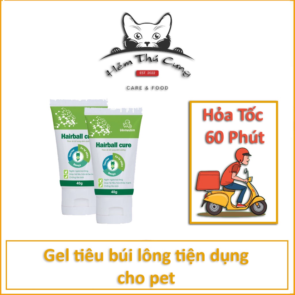 Gel tiêu búi lông cho mèo hairball cure 40gr