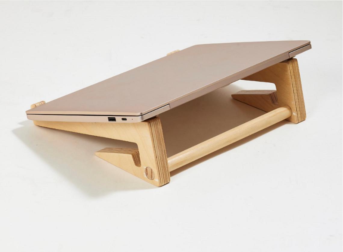 [HCM]Laptop Wood Stand ver. 1 Level - Giá kê laptop chất liệu gỗ Plywood cao cấp phiên bản thấp 1 tầng