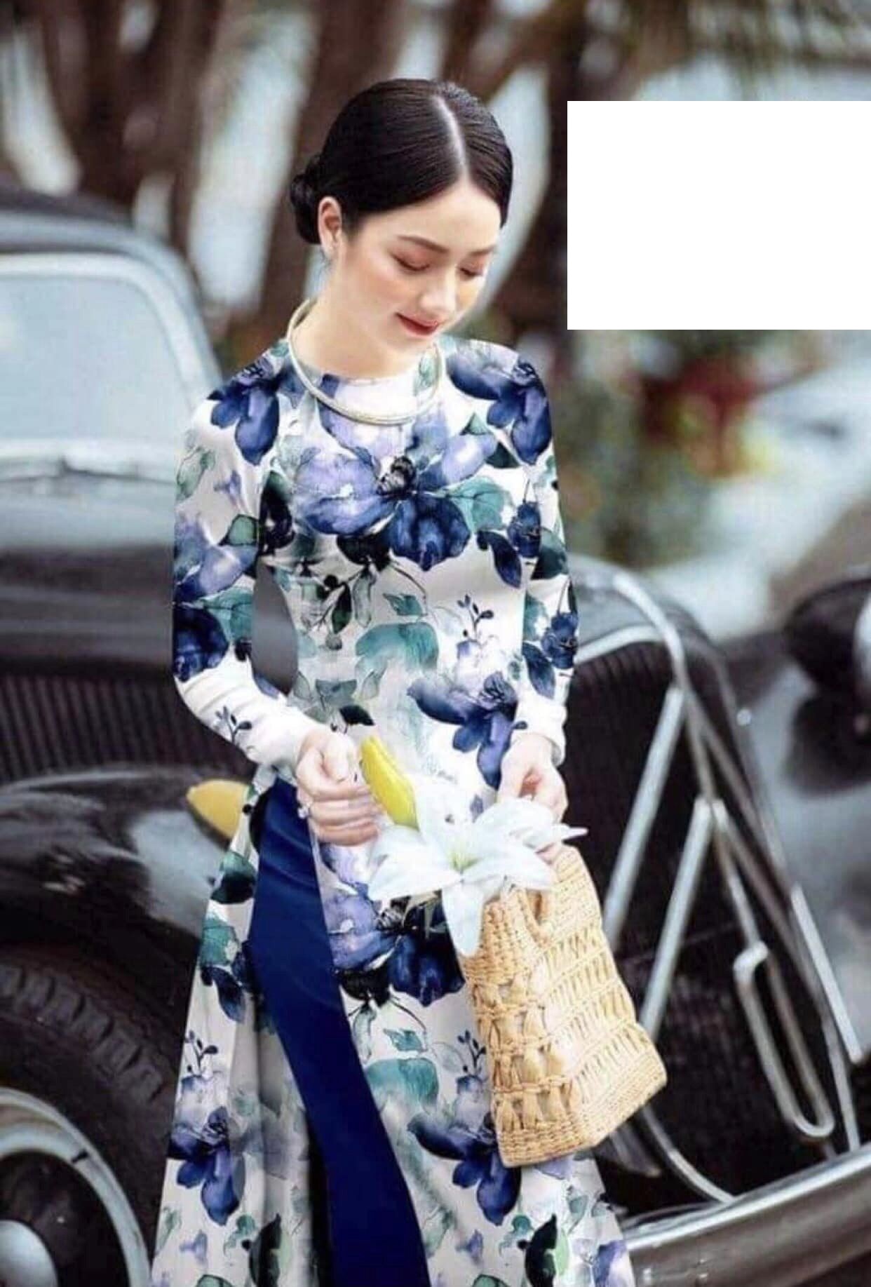 Vải may áo dài mẫu trung niên mặc xinh