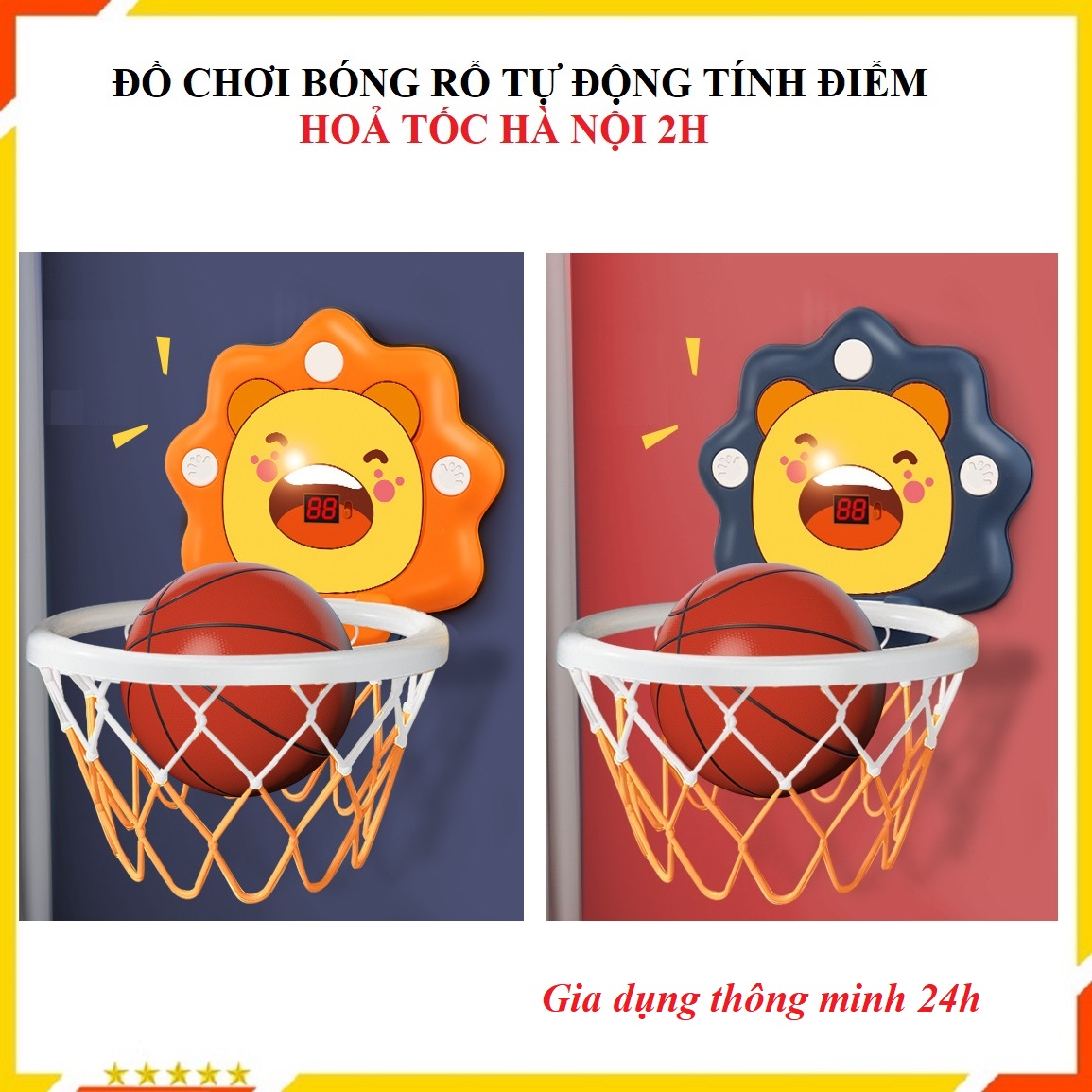 Đồ chơi bóng rổ có cảm biến tự động tính điểm - đồ chơi phát triển chiều cao cho bé - đồ chơi vận động cho bé