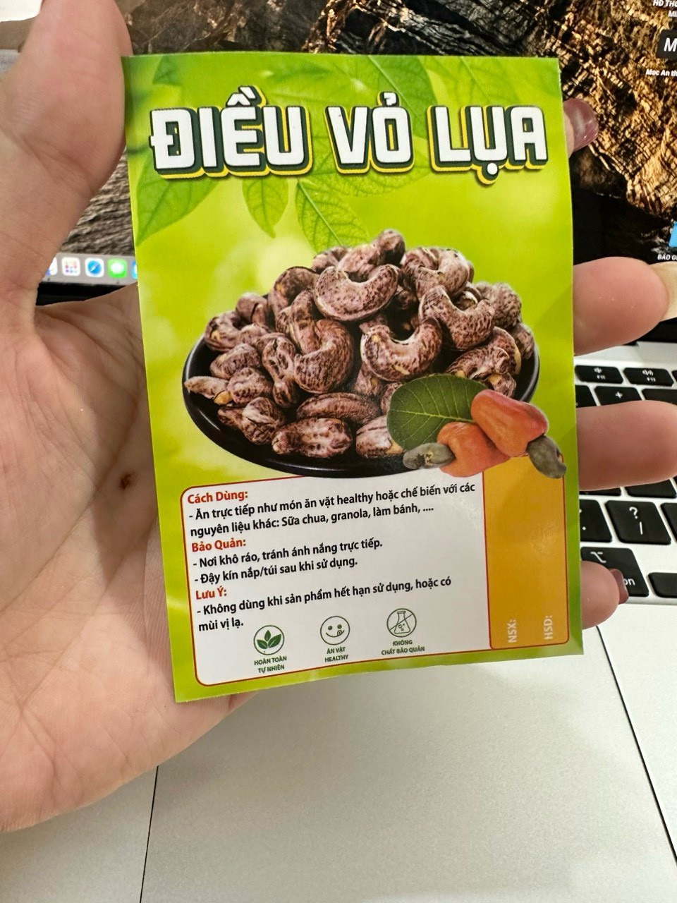 50 tem dán “điều vỏ lụa” 7x10 cm - cán bóng, dày, đẹp