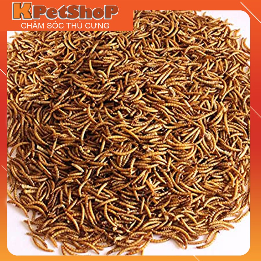 Sâu gạo mini sấy khô rang Bơ cho hamster, Nhím, chuột - 20g