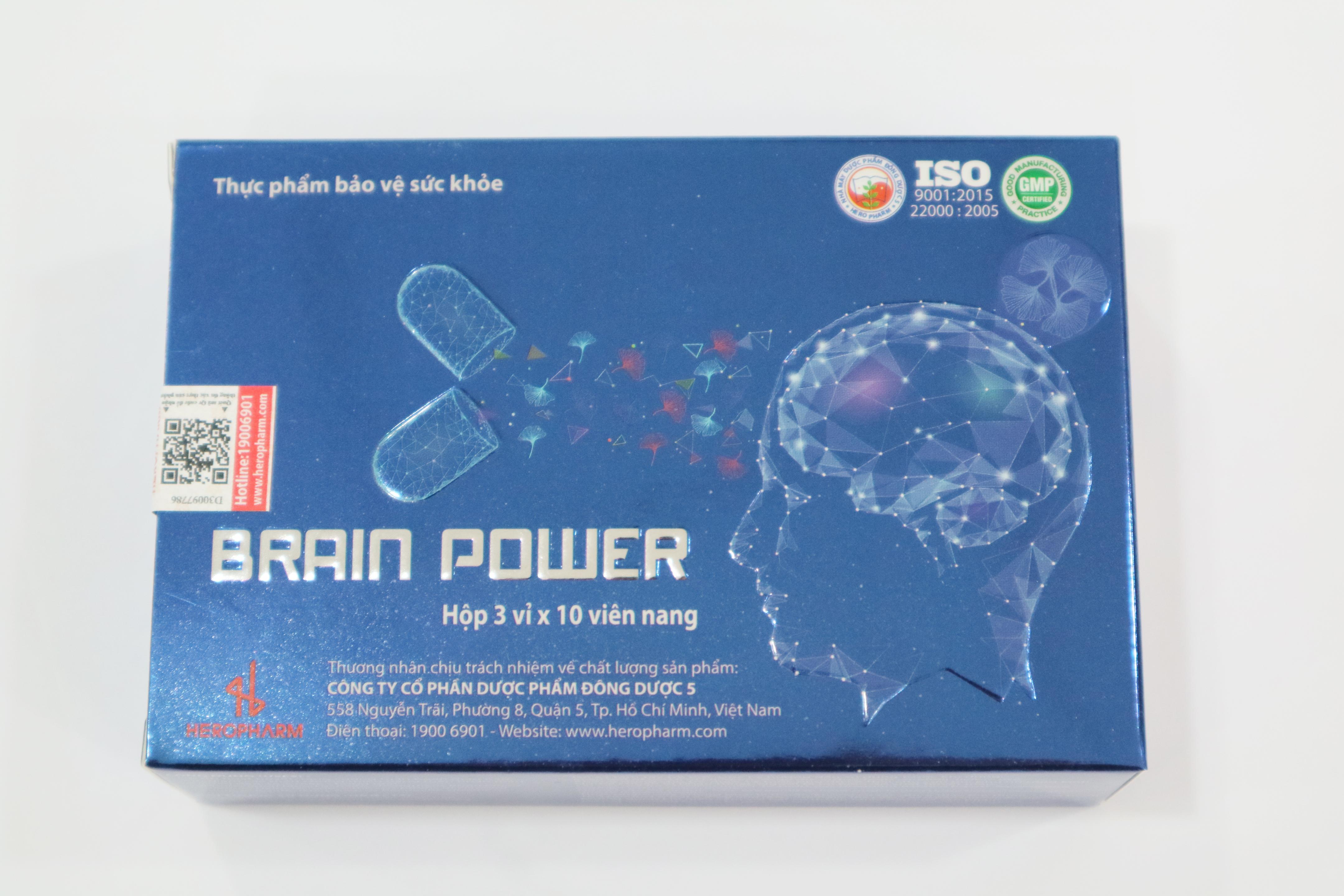 HOẠT HUYẾT DƯỠNG NÃO BRAIN POWER giảm các triệu chứng hoa mắt chóng mặt đau đầu.