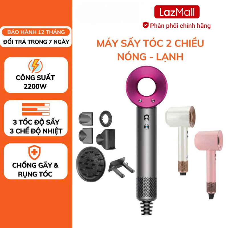 Deal Sốc Giảm Giá LazMall Máy Sấy Tóc 2 Chiều Nóng Lạnh Melli Công Suất Lớn 2300W Nhanh Khô 3 Chế Độ Sấy Tạo Kiểu Chăm Sóc Tóc Chuẩn Salon - 3 Tốc Độ Gió, Công Suất 2200W, Nhanh Khô, Chống Gãy Rụng