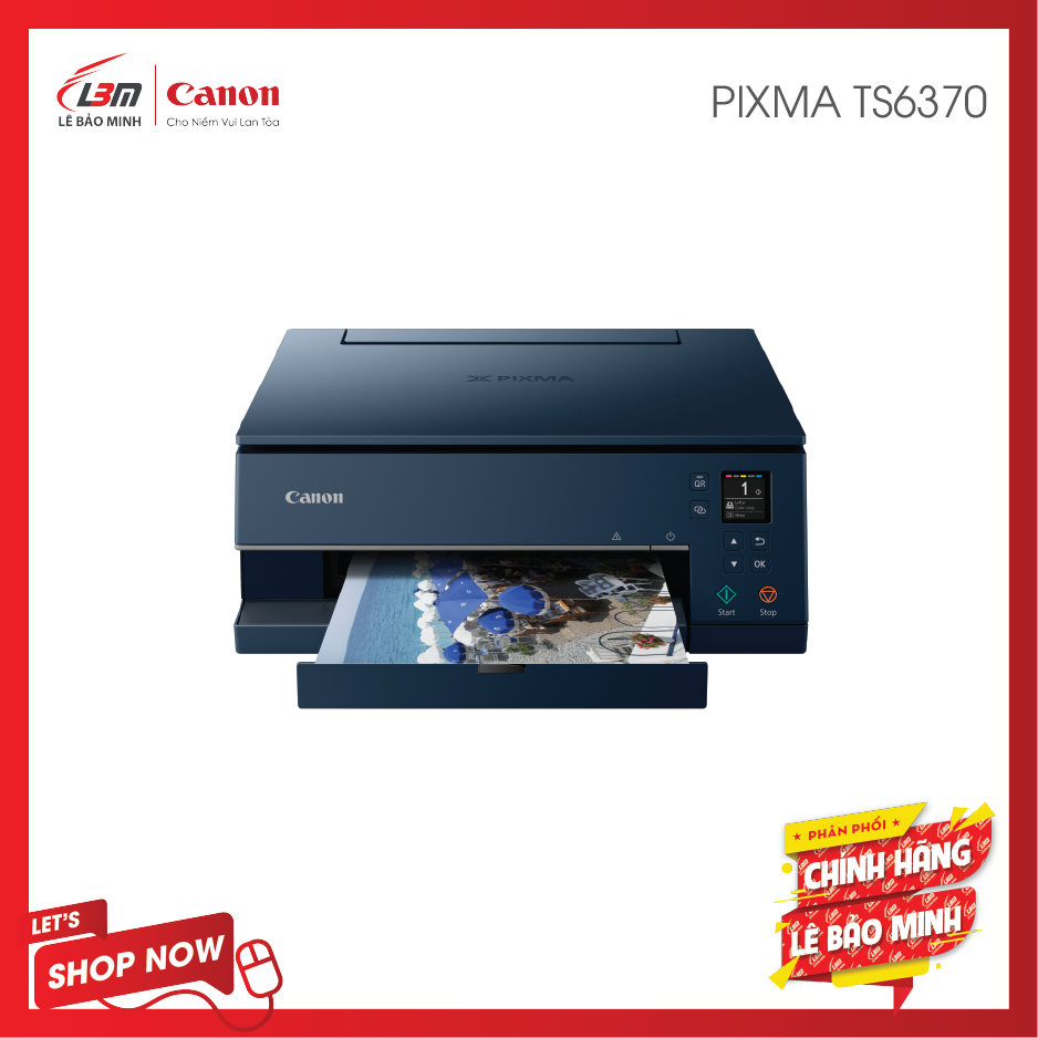 Máy in phun đa năng canon ts6370 - hàng chính hãng lê bảo minh
