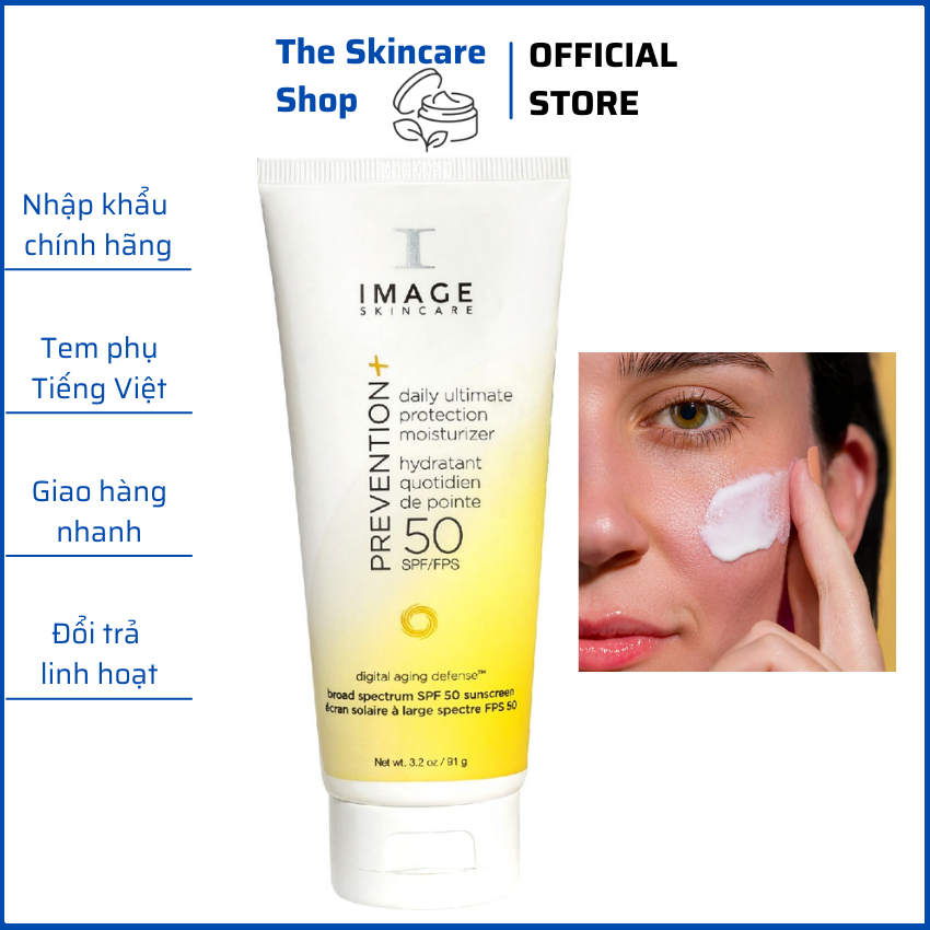 [CHÍNH HÃNG]Kem Chống Nắng Cho Da Hỗn Hợp Image Skincare Prevention+ Daily Ultimate Protection Moisturizer SPF50 91g - The Skincare Shop