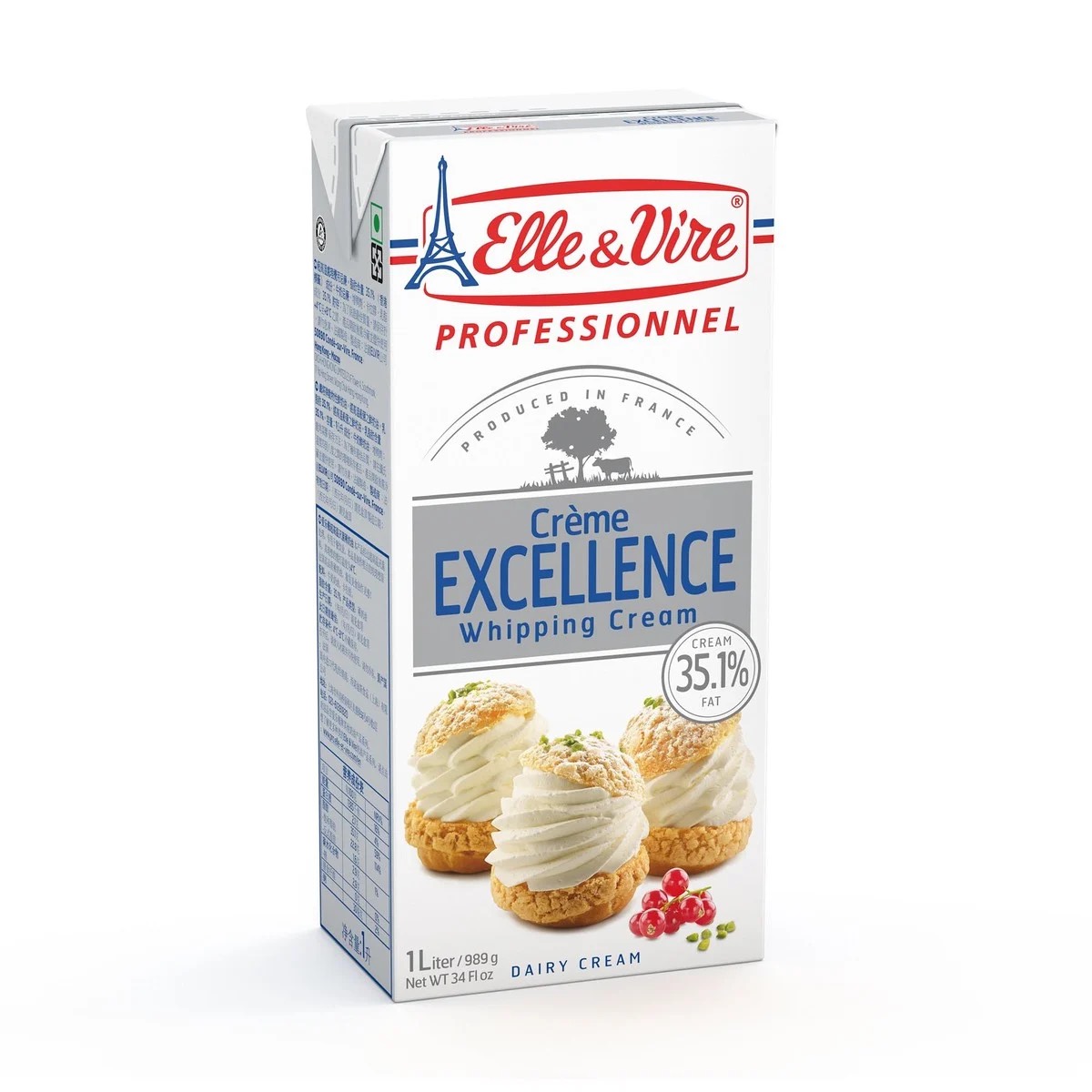 Kem Sữa Whipping Cream Elle & Vire Professionnel 200ml/1000ml*12h/ Whipping Cream Crème Excellence - Nhập Khẩu Pháp