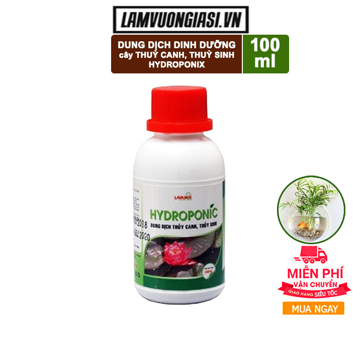 Dung Dịch Thủy Canh, Thủy Sinh LAVAMIX 100ml trồng hoa Sen, bông Súng, cây Thuỷ sinh, Thuỷ Canh