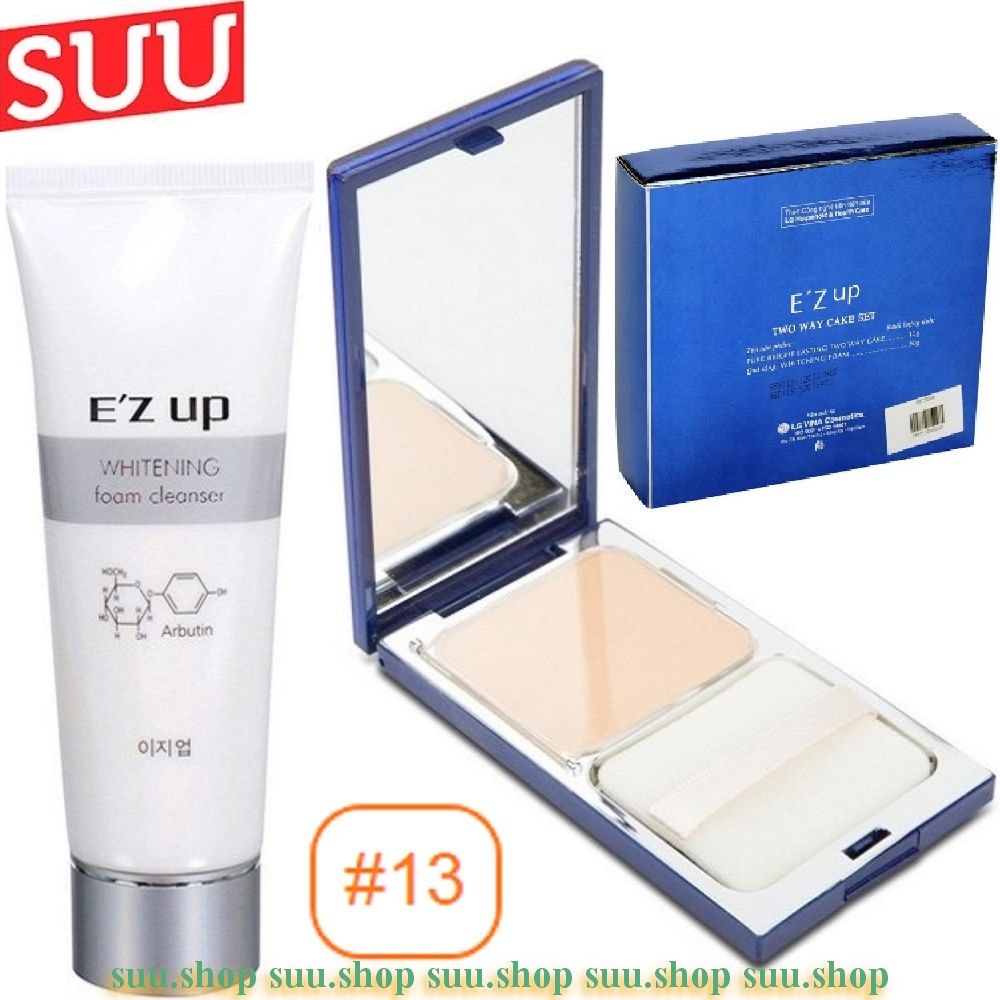 Phấn nền EZup tặng Sữa Rửa Mặt Two Way Cake ezup