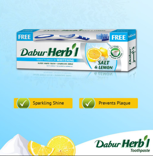 Kem đánh răng Dabur- Làm trắng răng 150g