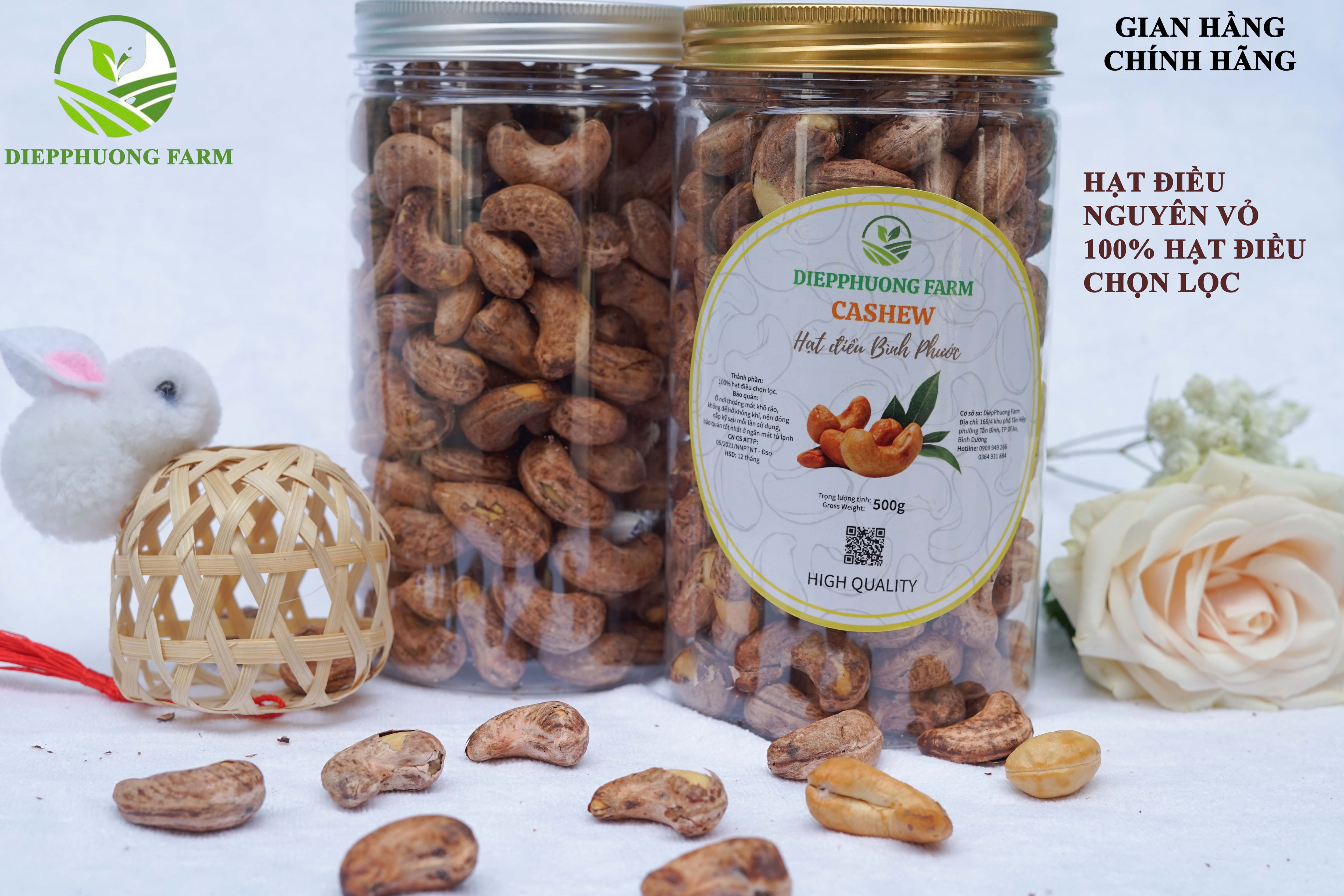 1KG Hạt Điều rang muối còn vỏ lụa A cồ hạt to, chuẩn xuất khẩu
