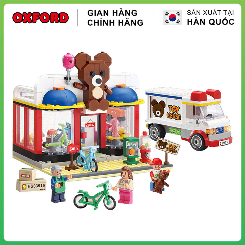 Đồ Chơi Thông Minh Cho Bé - Bộ Lego Lắp Ráp Cửa Hàng Gấu Brown Oxford HS33915 gồm 554 Chi Tiết - An Toàn Cho Bé từ 8 Tuổi - Rèn Tư Duy Sáng Tạo | Handskid