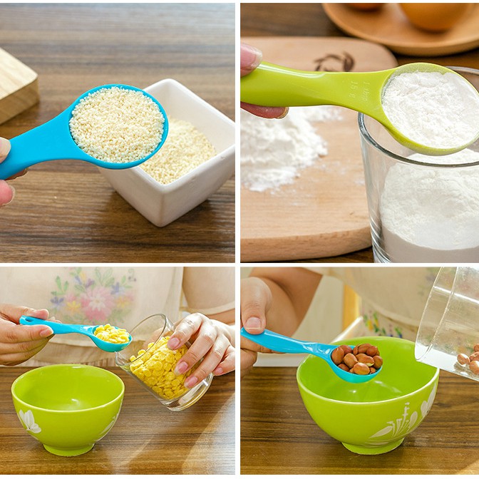 Set 5 Thìa đong gia vị cao cấp làm bánh nấu đồ ăn dặm nhỏ gọn cao cấp