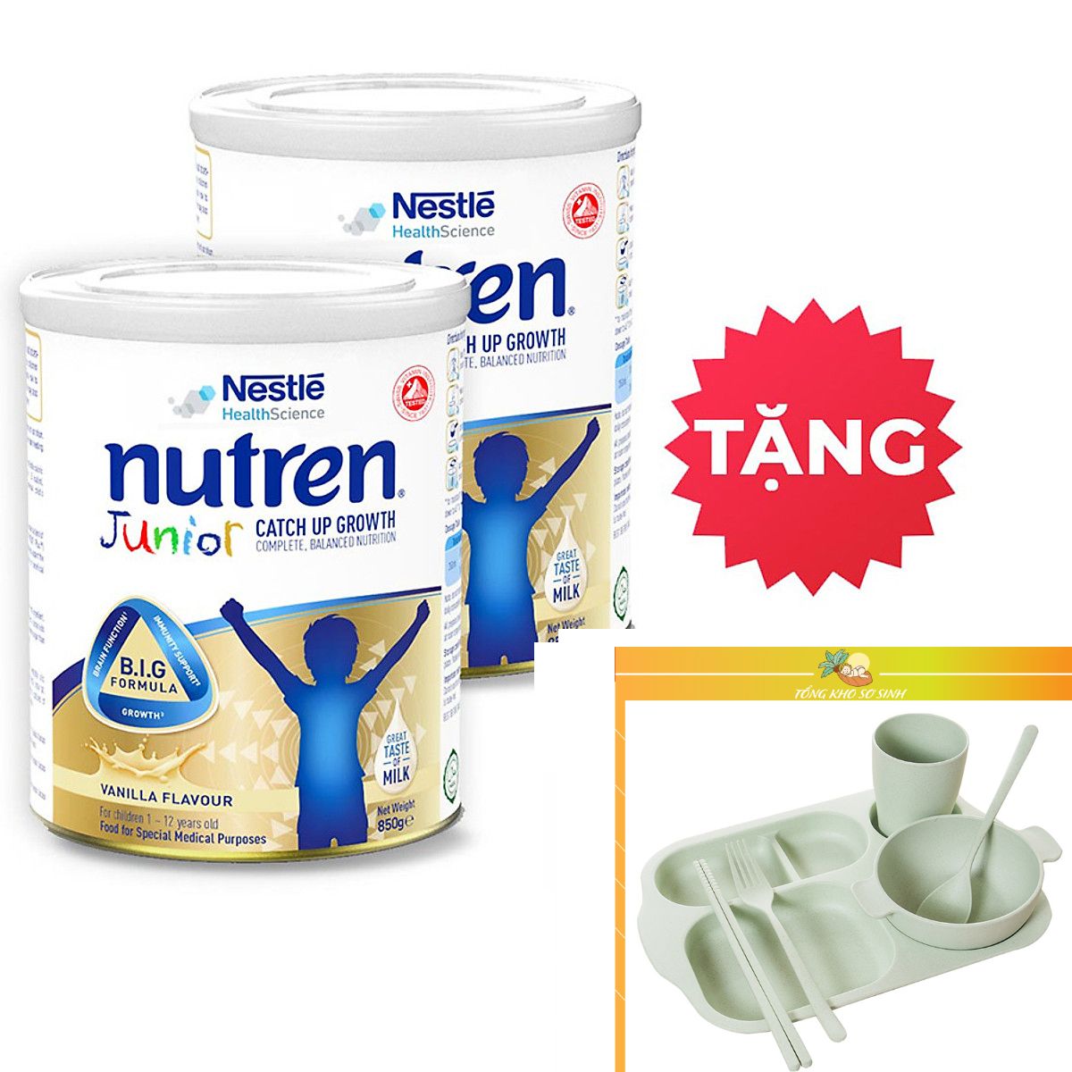 Combo 2 lon Sữa bột Nutren Junior 800g/lon