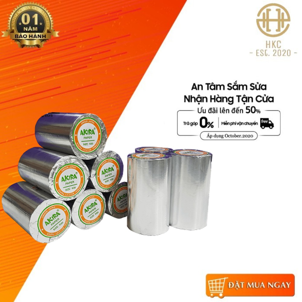 100 cuộn giấy in nhiệt k80 x45 akira chính hãng