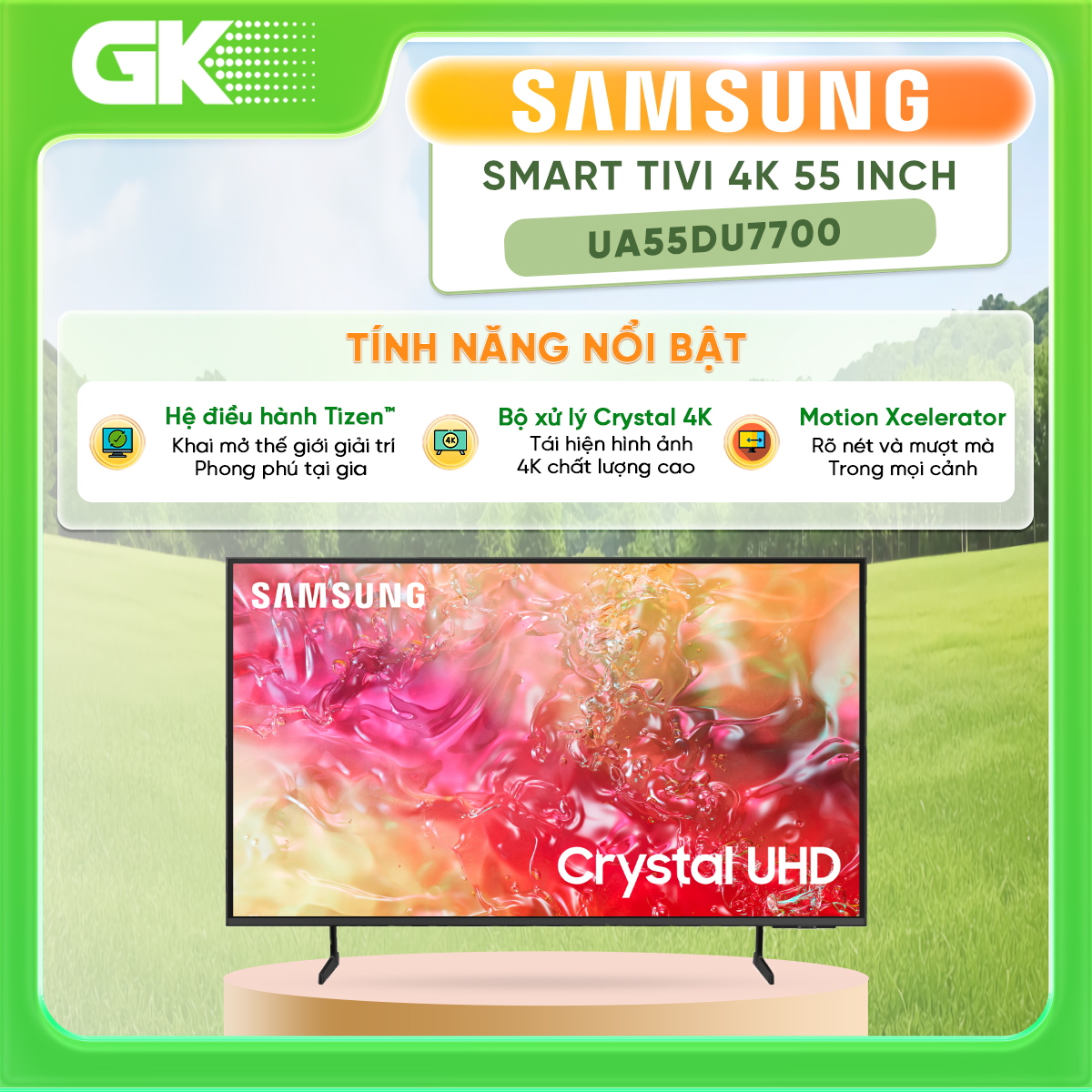 Smart Tivi 43 Inch UA43DU7700 - 50 Inch UA50DU7700 - 55 Inch UA55DU7700 Samsung 4K - [HCM] [Trả Góp] - Tìm kiếm giọng nói trên YouTube bằng tiếng Việt - GIAO HÀNG TOÀN QUỐC - FREESHIP HCM