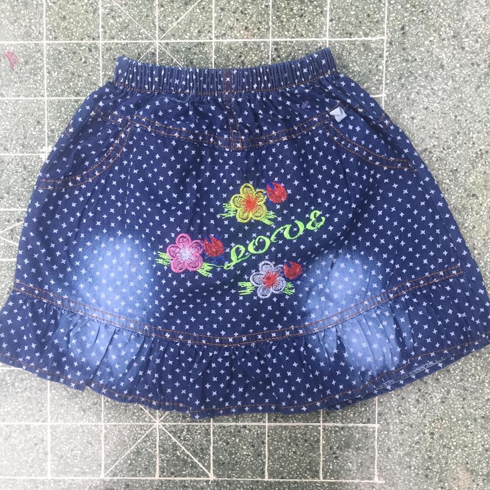 Quần short jean giả váy bé gái 5kg-20kg