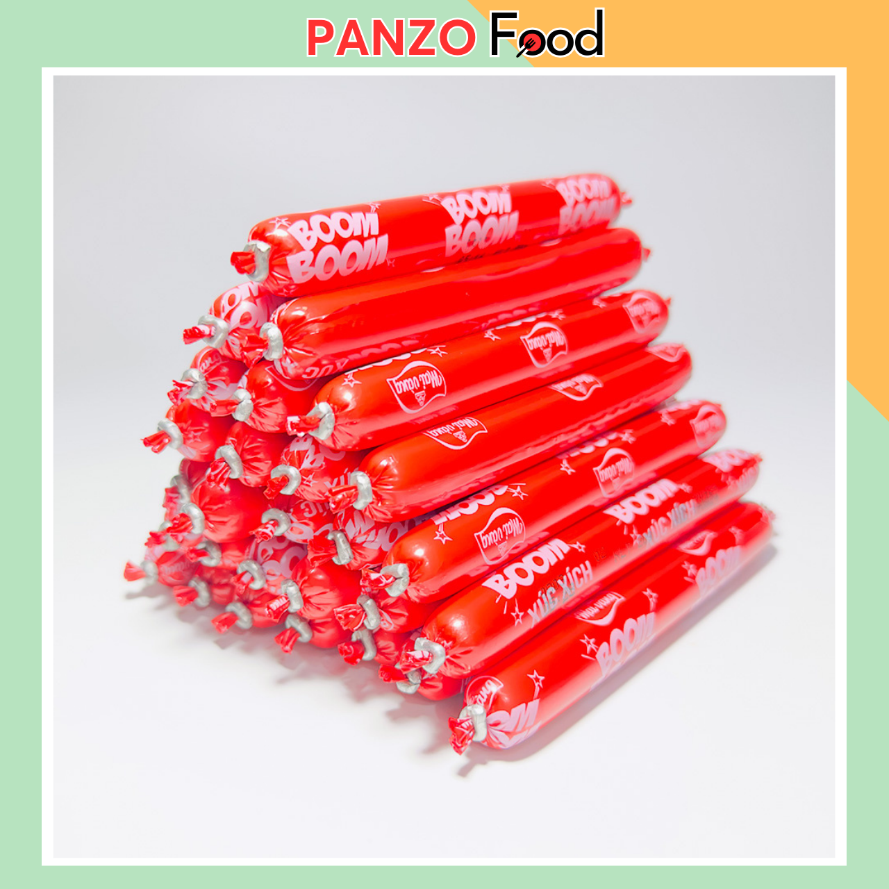 Xúc xích heo ăn liền Boom Boom Mai Vàng tiệt trùng thơm ngon (cây 20g) - PF070