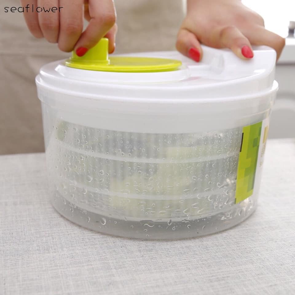 Rổ quay rau li tâm-rổ vắt rau-rổ tách nước rau,hoa quả
