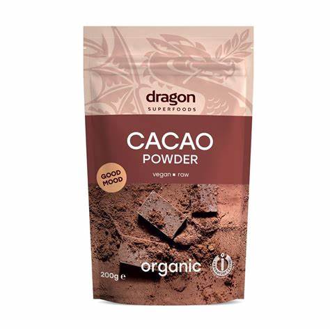 Bột cacao nguyên chất 200gr Dragon Superfoods