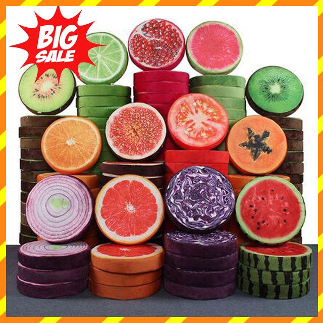 Đệm ngồi hình trái cây in 3D Nệm ngồi trái cây nệm lót ngồi trà sữa đệm ngồi bệt