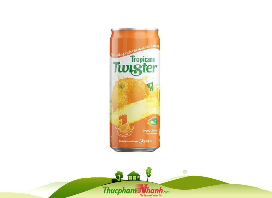 Nước cam ép Twister 330ml - Thùng 24 lon