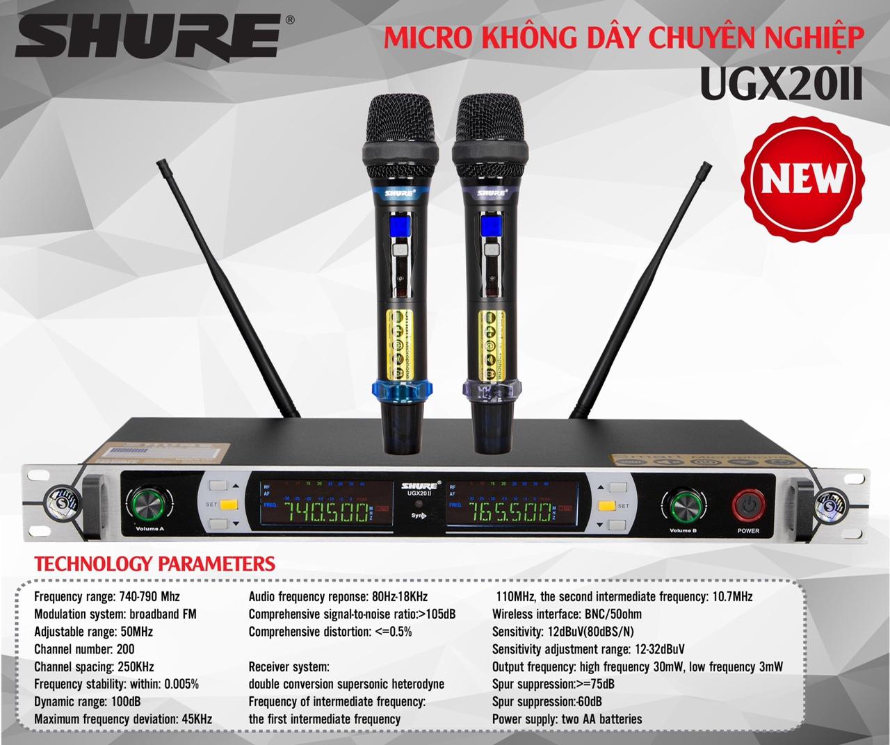 Micro shure ugx20ii