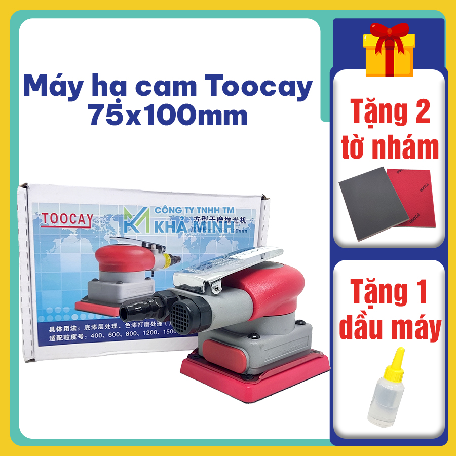 Máy chà nhám hơi hạ cam TooCay 75x100mm độ bền cao, dễ sử dụng
