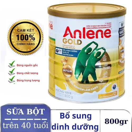 SỮA BỘT ANLENE GOLD 5X HƯƠNG VANI 800GR KHÔNG ĐƯỜNG ÍT CHẤT BÉO LC ( TRÊN 40 TUỔI ) - 500982-