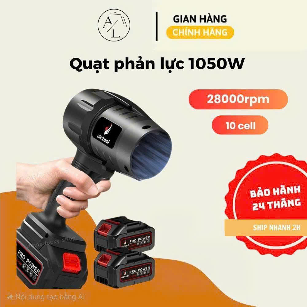  Quạt phản lực 1050W máy thổi bụi cầm tay 28000rpm thổi lá tốc độ dọn dẹp mặt đất - Bảo hành 2 năm 
