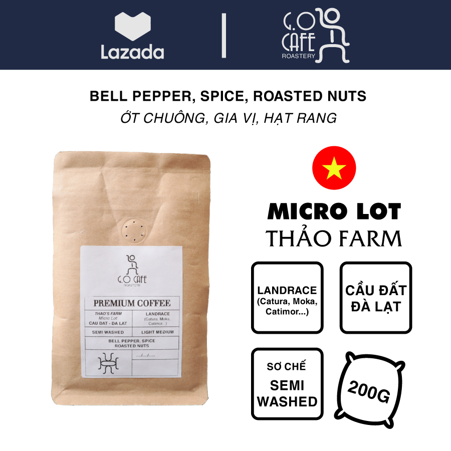 Cà phê Premium Coffee, cafe Arabica đặc sản từ Cầu Đất , chế biến Semi Washed - G.O Cafe Roastery