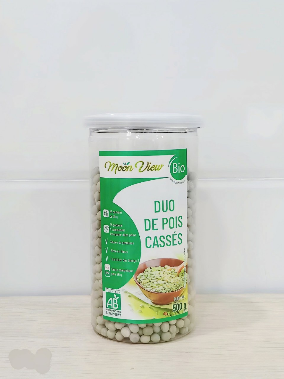 Đậu hà lan nguyên hạt hũ 500g moon view