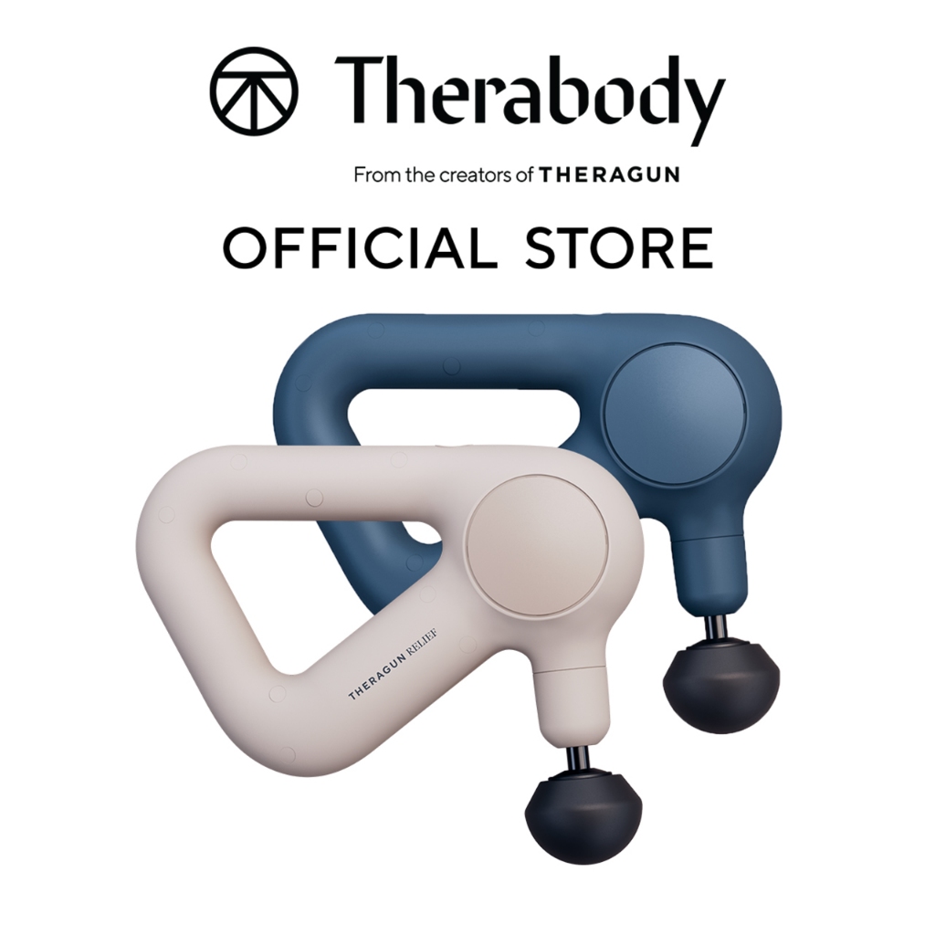 THERABODY Máy massage Theragun Relief liệu pháp gõ đi sâu 10 mm, kèm 3 phụ kiện, giảm đau nhức, cứng khớp _ Hàng chính hãng, Bảo hành 1 NĂM