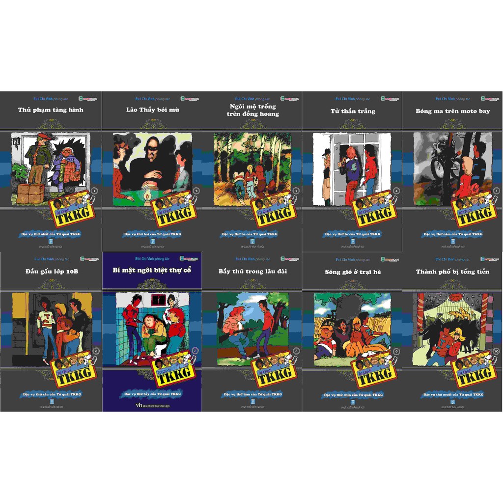 nguyetlinhbook Sách - Combo 1 Tứ Quái Tkkg ( Tập 1 Đến Tập 10 ) (nguyetlinhbook).