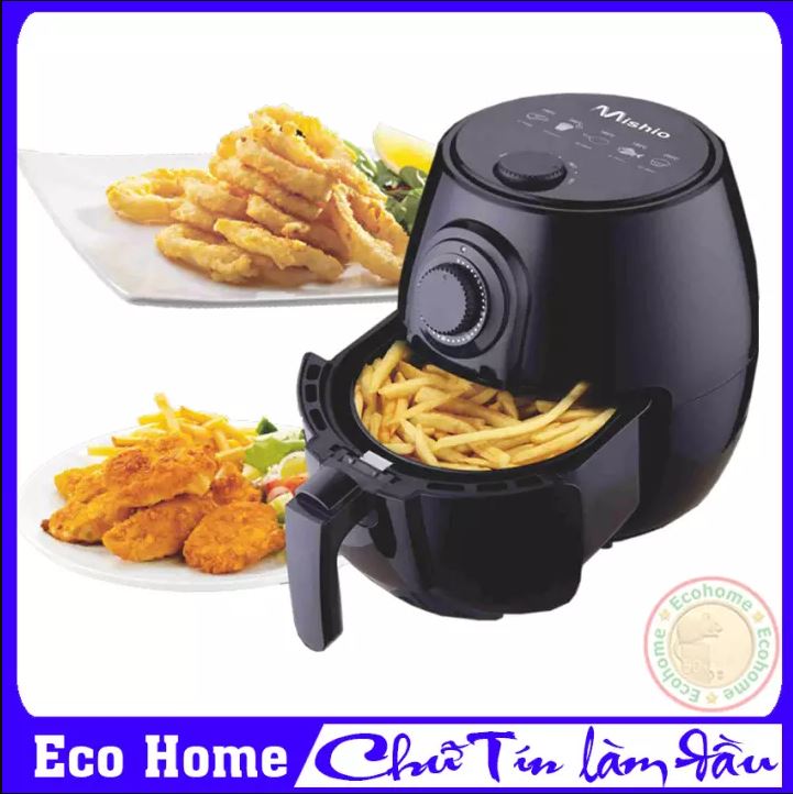 [HCM]Lò Chiên Không Khí Nồi Chiên Không Dầu Hãng Chính Hãng. Nồi Chiên Không Dầu Mishio MK-01 NEW 3.8 Lít Công Suất 1400 W KHÔNG MÙI KHÔNG KHÓI KHÔNG DẦU ĂN NGON KHÔNG LO SỢ BÉO.