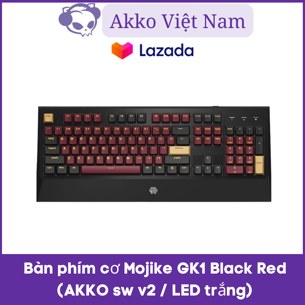 Bàn phím cơ mojike gk1 black red