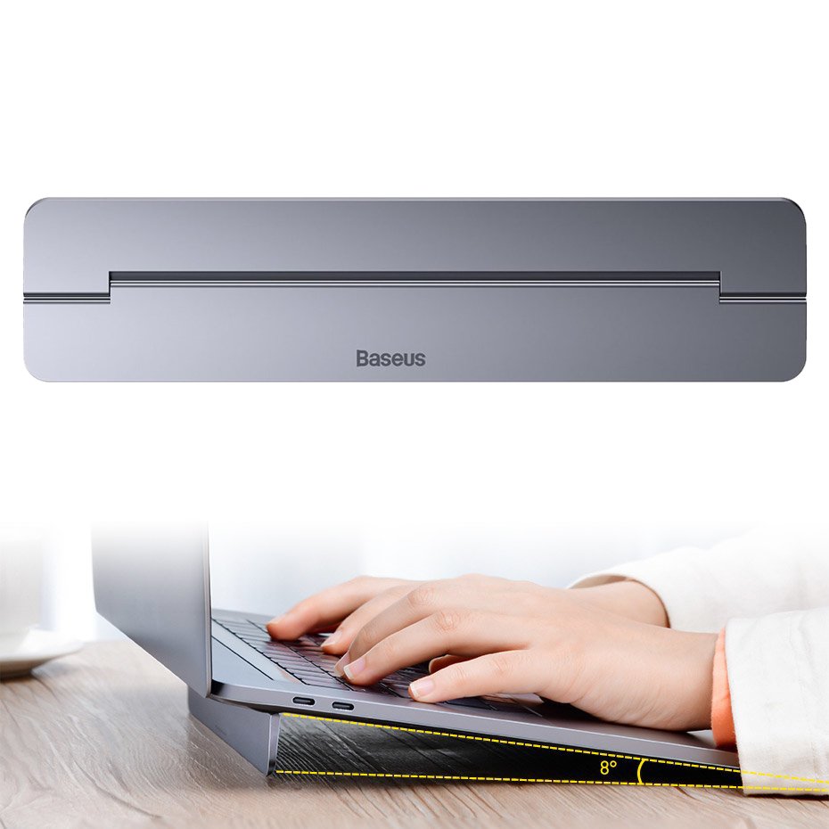 Đế tản nhiệt cho Laptop - Macbook dạng xếp, siêu mỏng , siêu sang Baseus SUZC-0S
