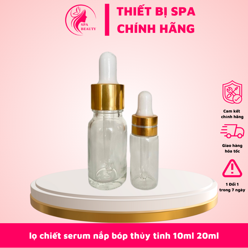 Lọ chiết serum nắp bóp thủy tinh 10ml 20ml