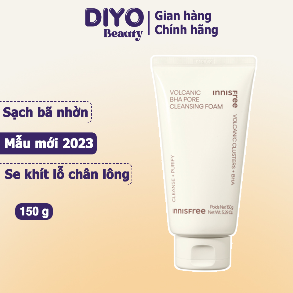 Sữa rửa mặt Innisfree Volcanic BHA Pore Cleansing Foam Hàn Quốc 150ml