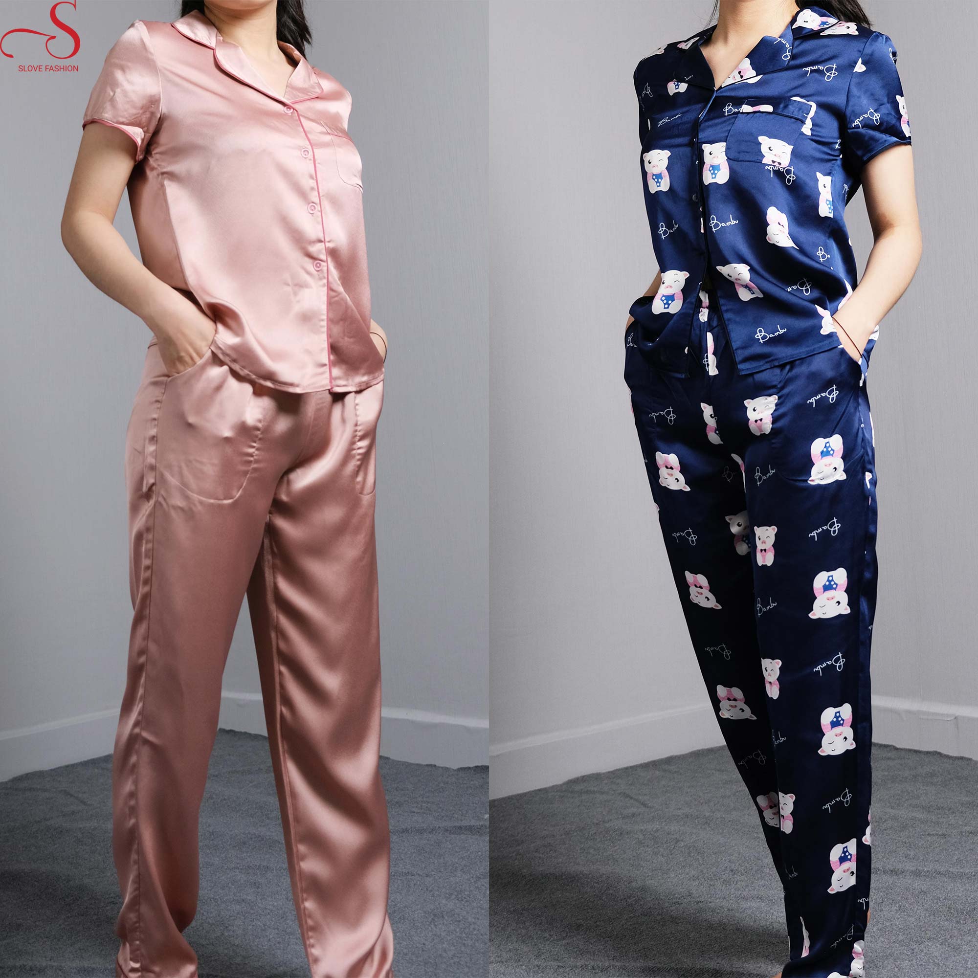 Đồ mặc nhà, đồ mặc nhà nữ, đồ bộ mặc nhà xinh, đồ ngủ, đồ ngủ nữ, đồ ngủ quần dài cho nữ họa tiết xinh xắn đáng yêu