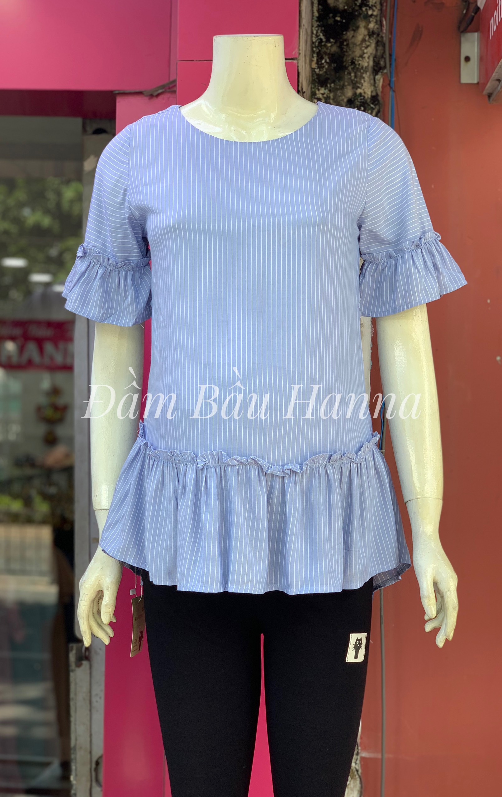 Áo bầu công sở giá rẻ tphcm vải voan mềm mát mùa hè, không nhăn có size 40-68kg