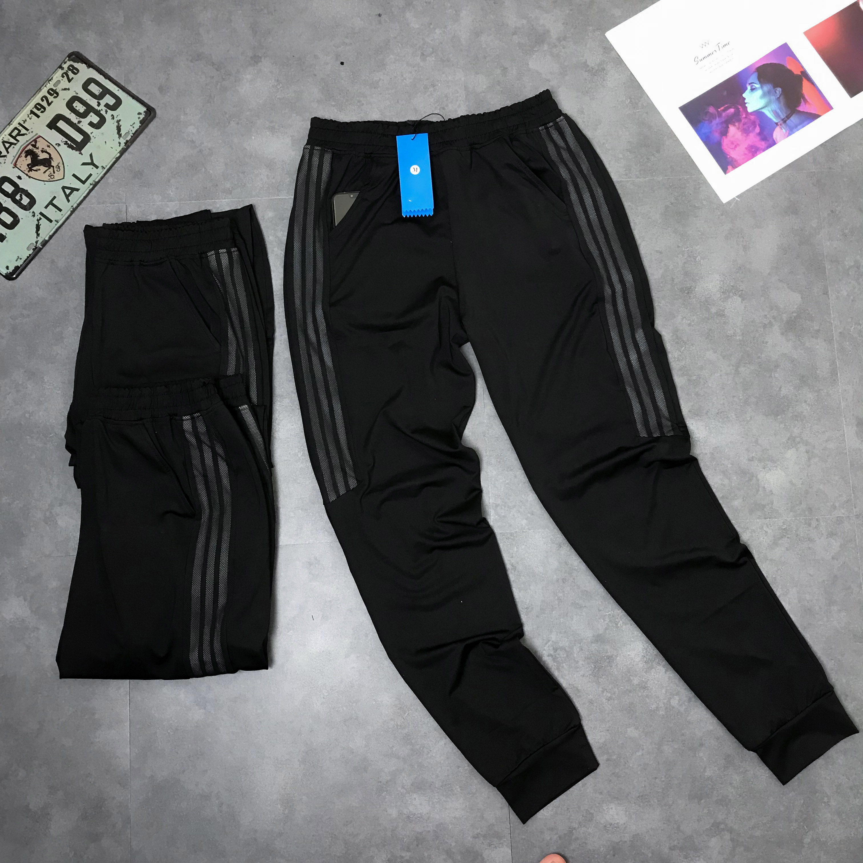 Quần Jogger Nam 3 Sọc Lửng Phối Lưới Tinh Tế, Thời Trang (Vải Mỏng Mát)