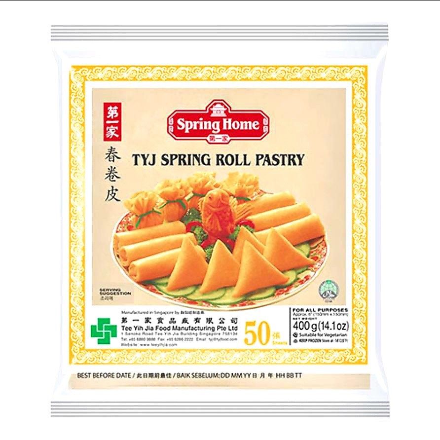 Bánh Tráng Chả Giò Spring Home 15.5cm50L/ Tyj Spring Roll Pastry Bánh Tráng Bột Mì Tươi Singapore / Bánh Tráng Đông Lạnh/ Spring Home Tyj Spring Roll Pastry - Nhập Khẩu Singapore