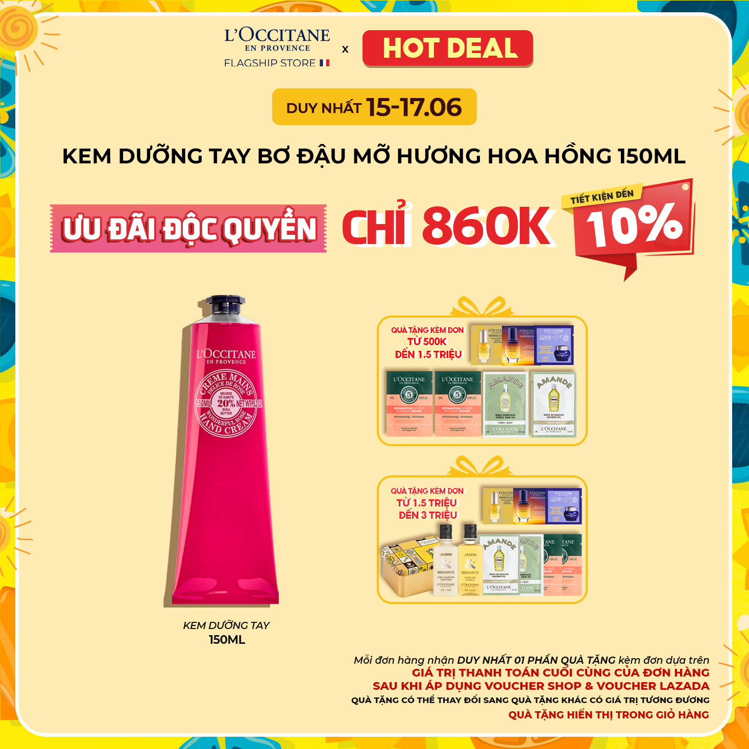 Kem dưỡng tay l'occitane hand cream 30ml - 75ml - 150ml
