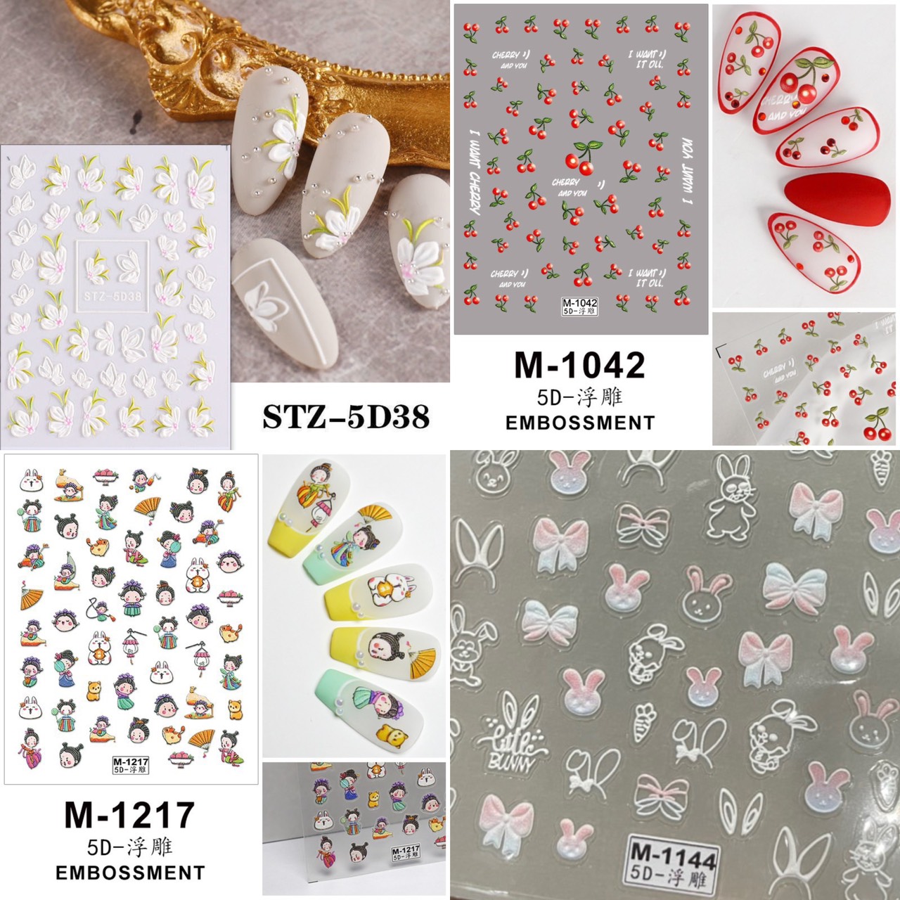 Stick 5D, Stick lụa dễ thương dành cho Nail