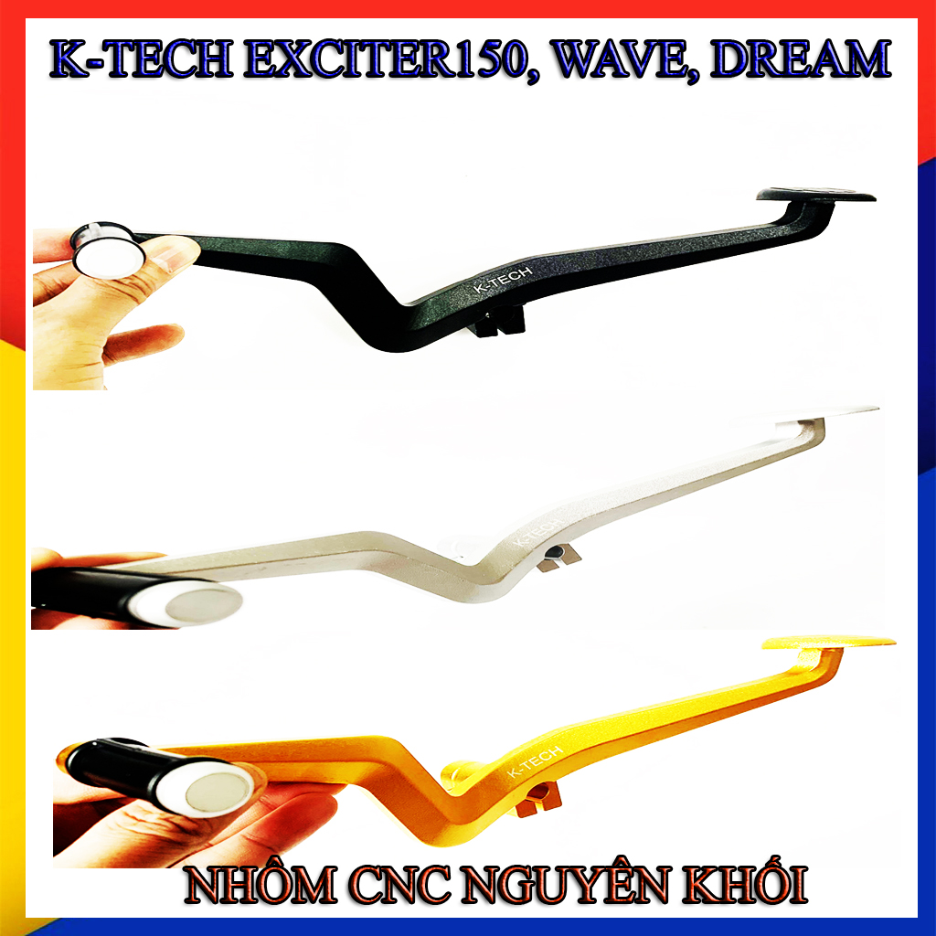 CẦN SỐ K TECH CHO XE EXCITER 150, WAVE, DREAM NHÔM CNC NGUYÊN KHỐI