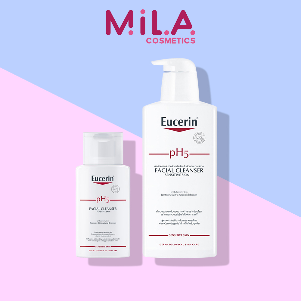 [6-11/12 VOUCHER GIẢM 8%]Sữa Rửa Mặt Eucerin PH5 Cho Da Nhạy Cảm 100ml & 400ml - Facial Cleanser Sensitive Skin