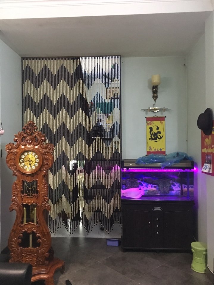 Rèm hạt gỗ phong thủy cao cấp hình lượn sóng hạt to